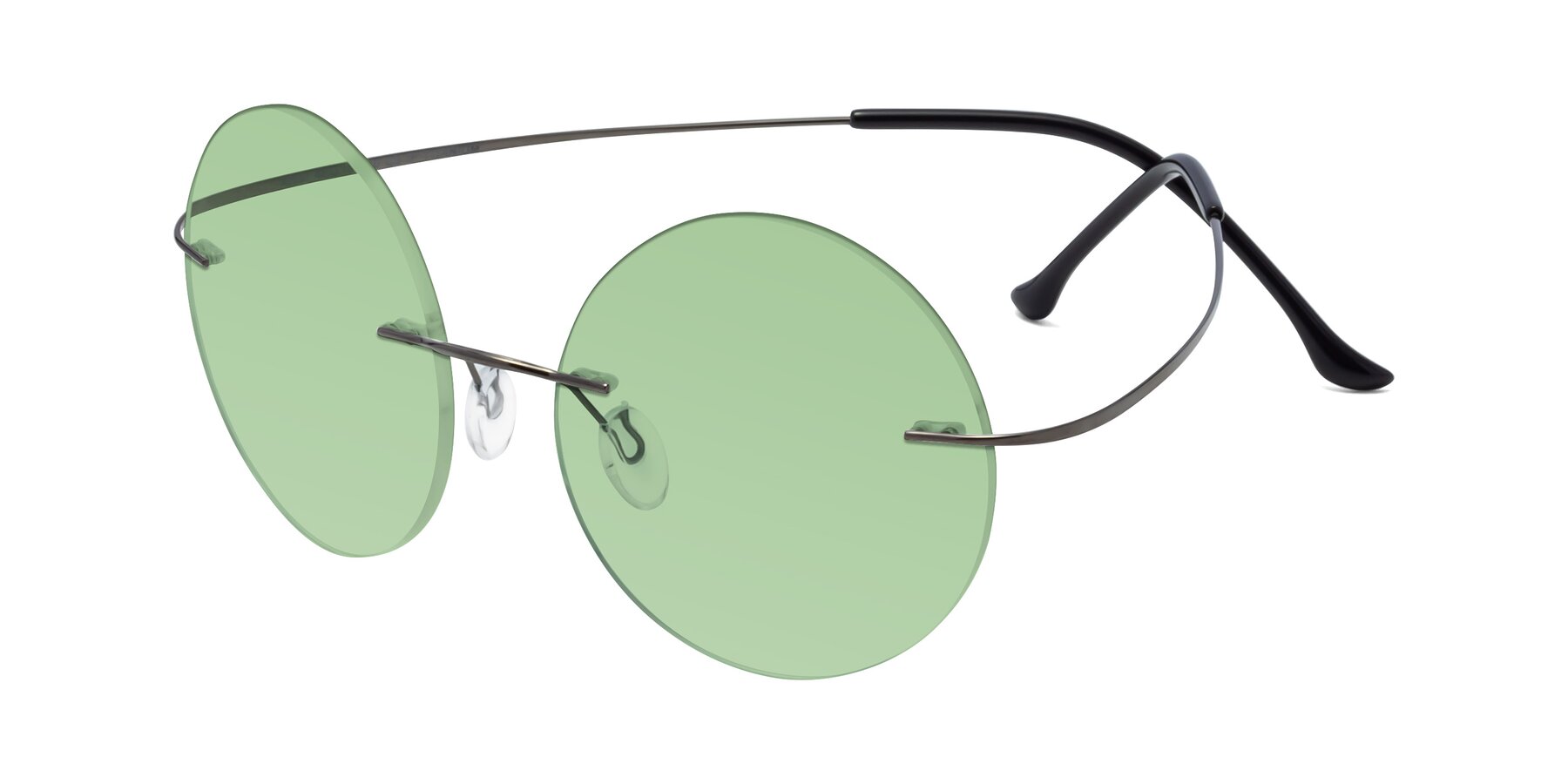 Angle of Artist in Gunmetal with Medium Green Tinted Lenses