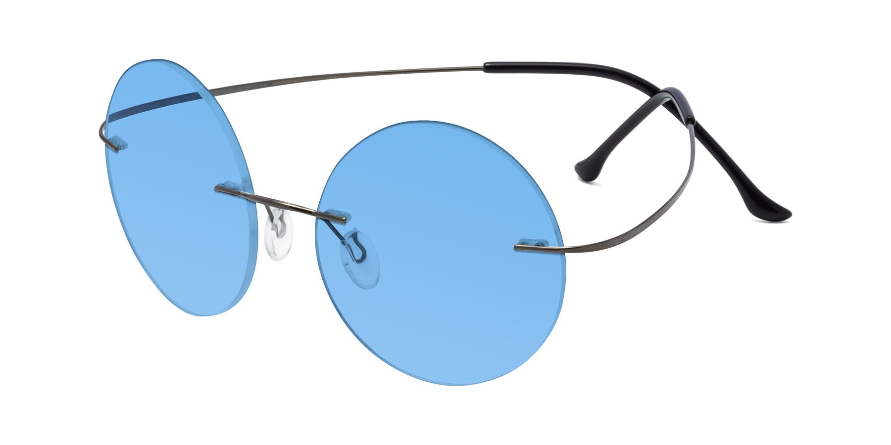 Angle of Artist in Gunmetal with Medium Blue Tinted Lenses