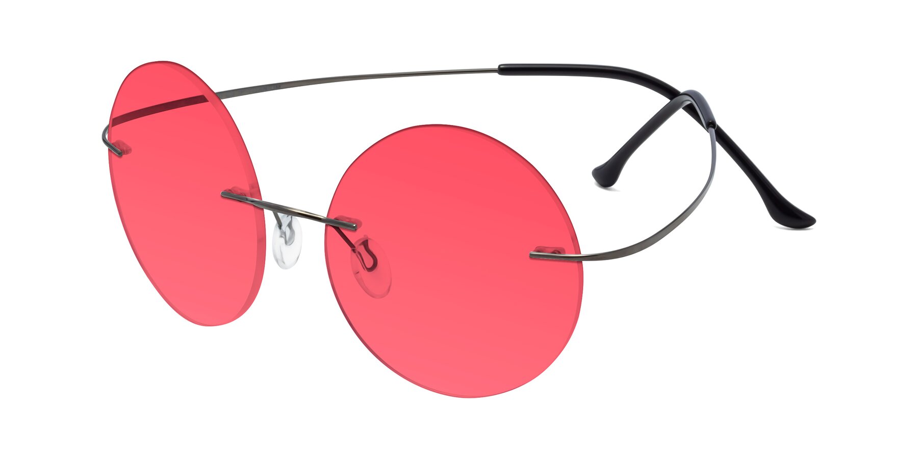 Angle of Artist in Gunmetal with Red Tinted Lenses