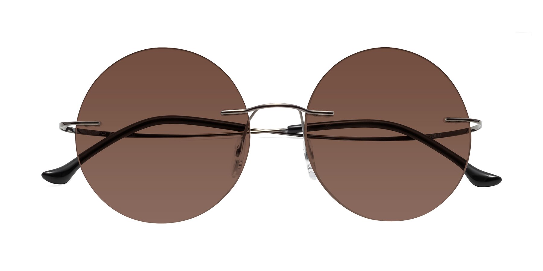 Folded Front of Artist in Gunmetal with Brown Tinted Lenses
