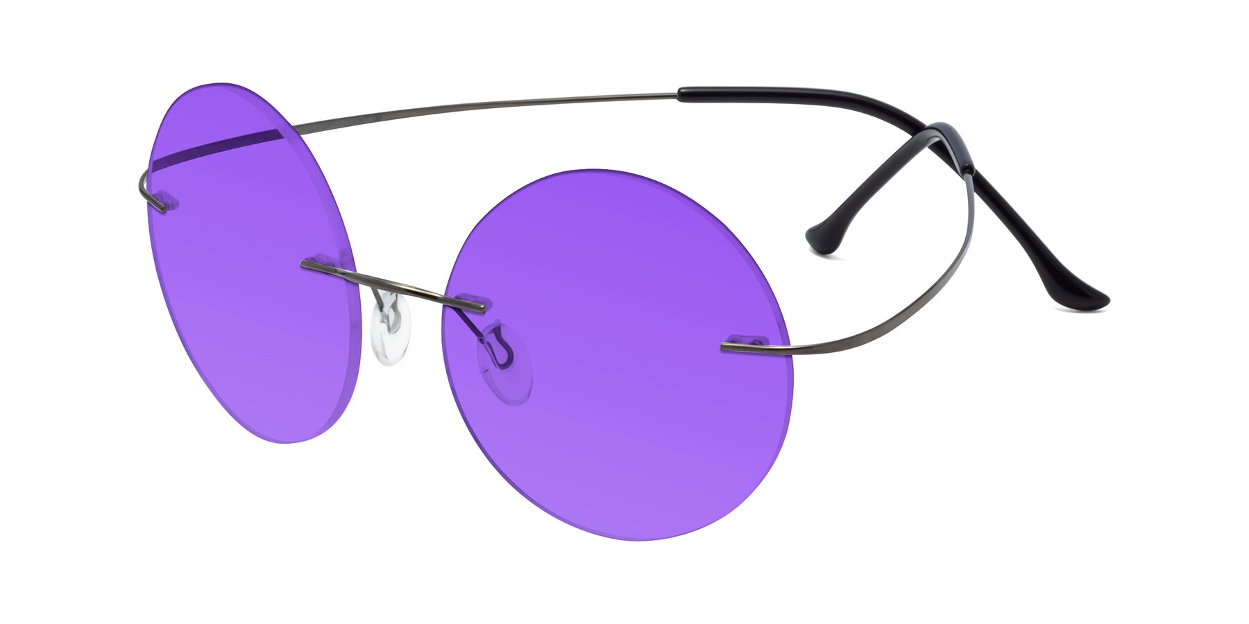 Angle of Artist in Gunmetal with Purple Tinted Lenses