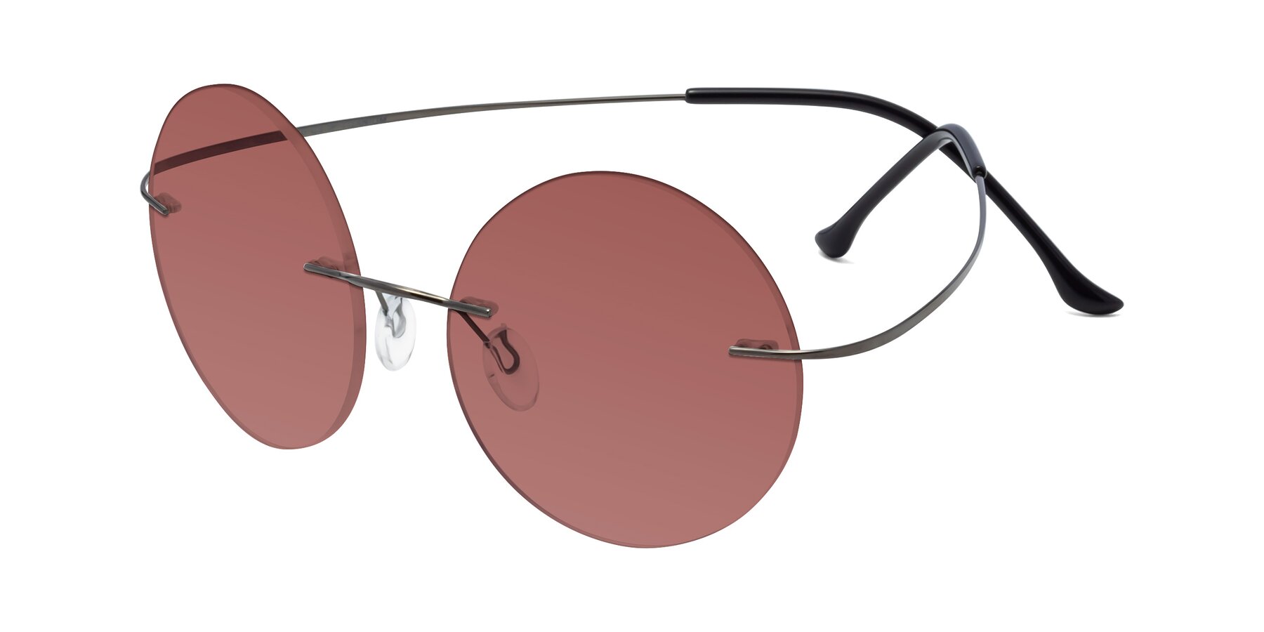 Angle of Artist in Gunmetal with Garnet Tinted Lenses