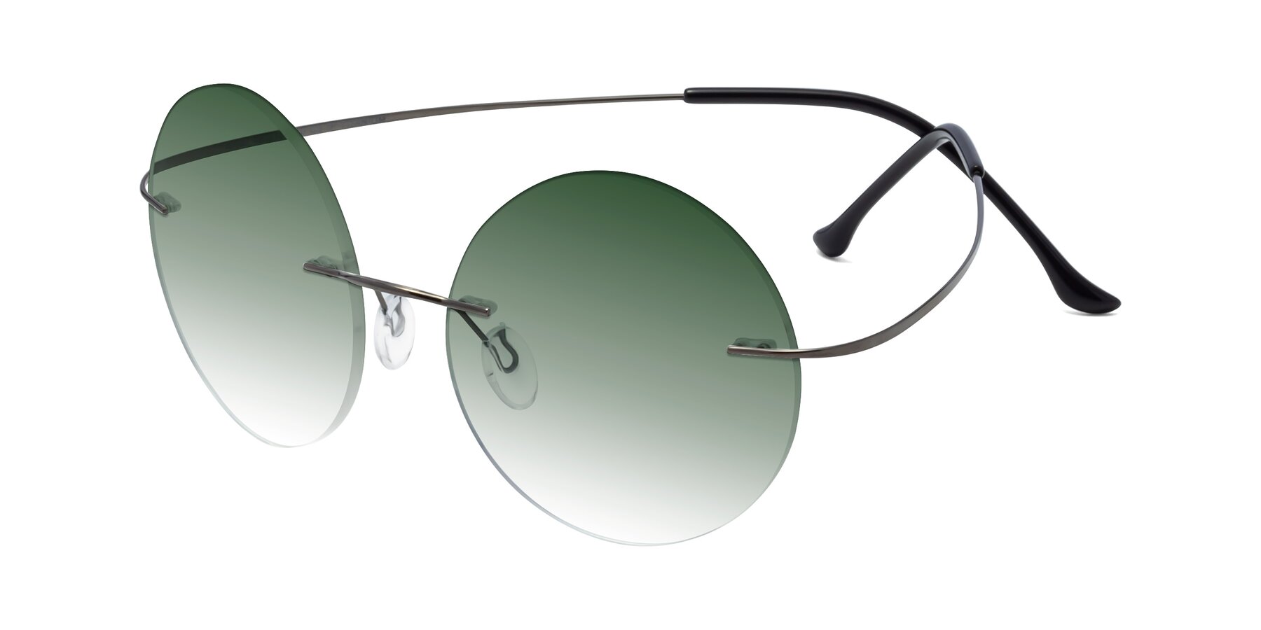 Angle of Artist in Gunmetal with Green Gradient Lenses