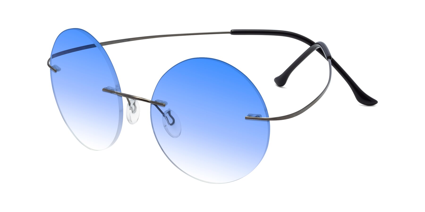 Angle of Artist in Gunmetal with Blue Gradient Lenses