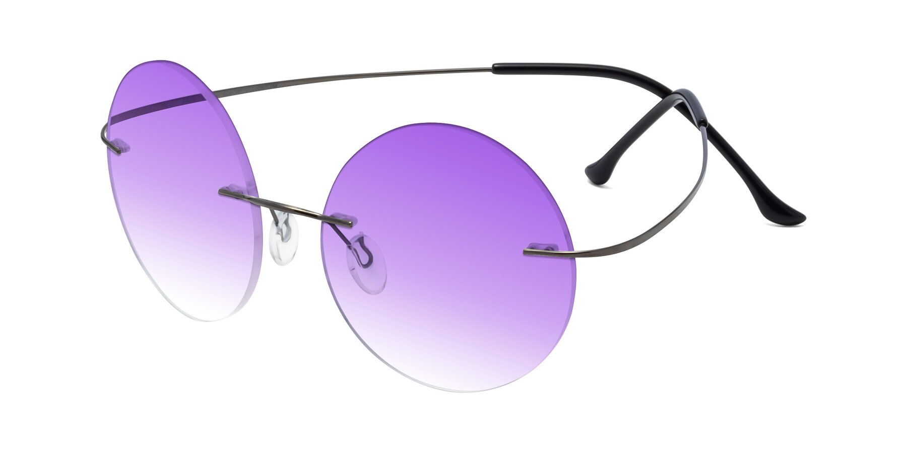 Angle of Artist in Gunmetal with Purple Gradient Lenses