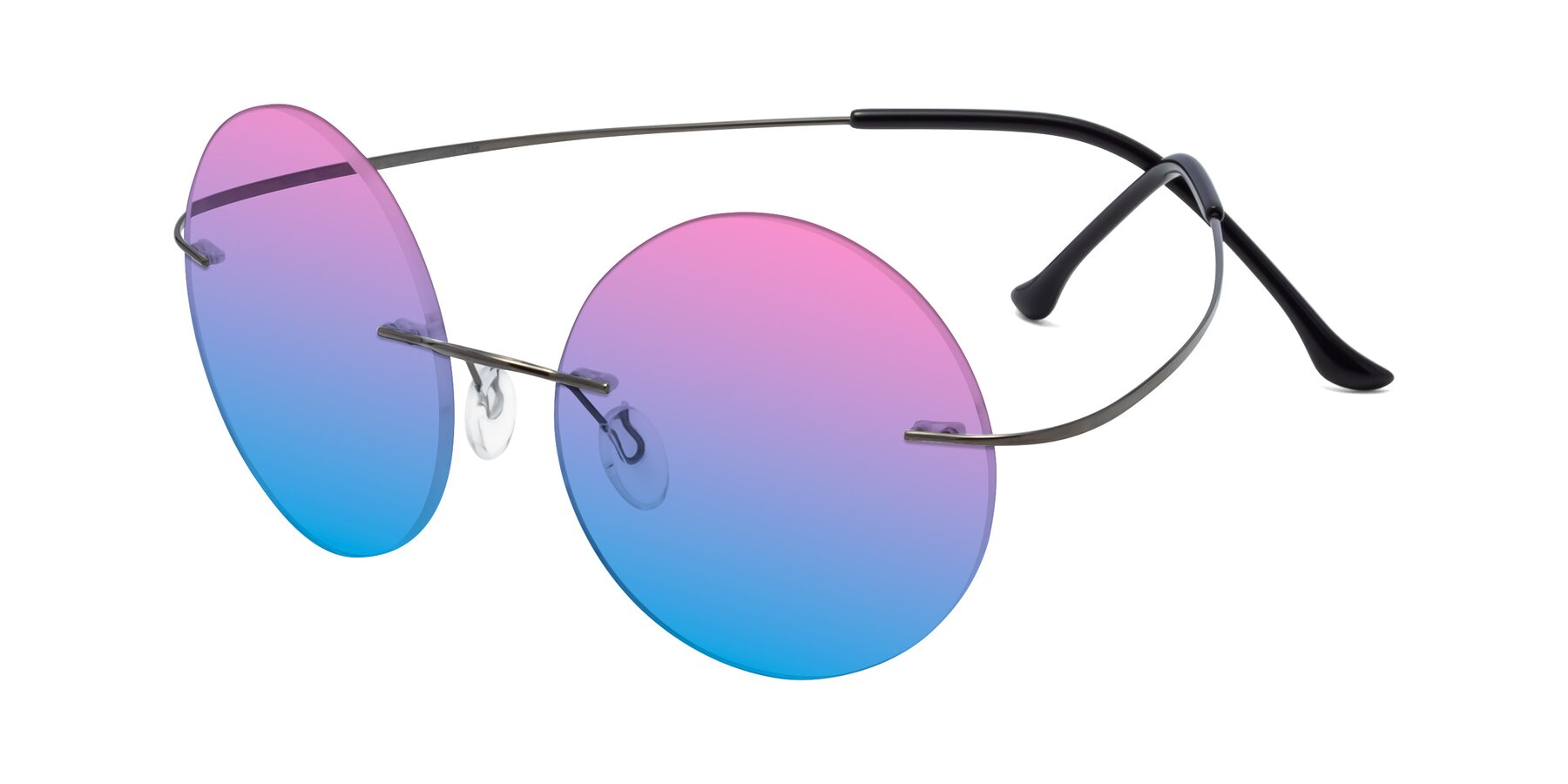 Angle of Artist in Gunmetal with Pink / Blue Gradient Lenses