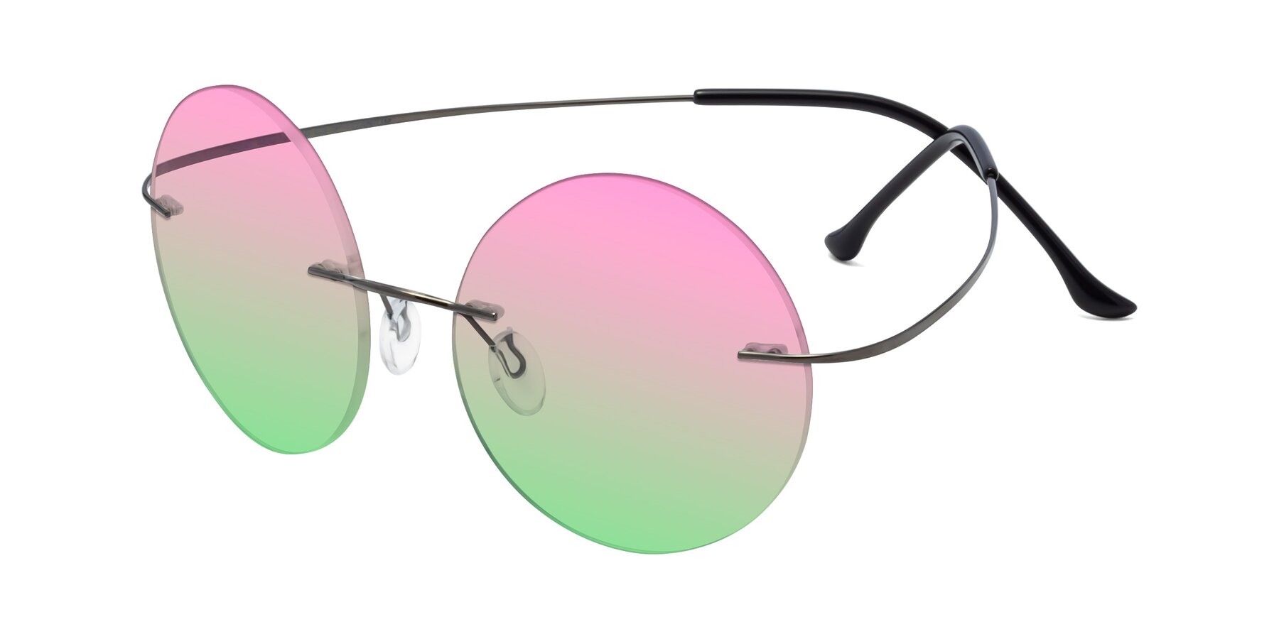 Angle of Artist in Gunmetal with Pink / Green Gradient Lenses