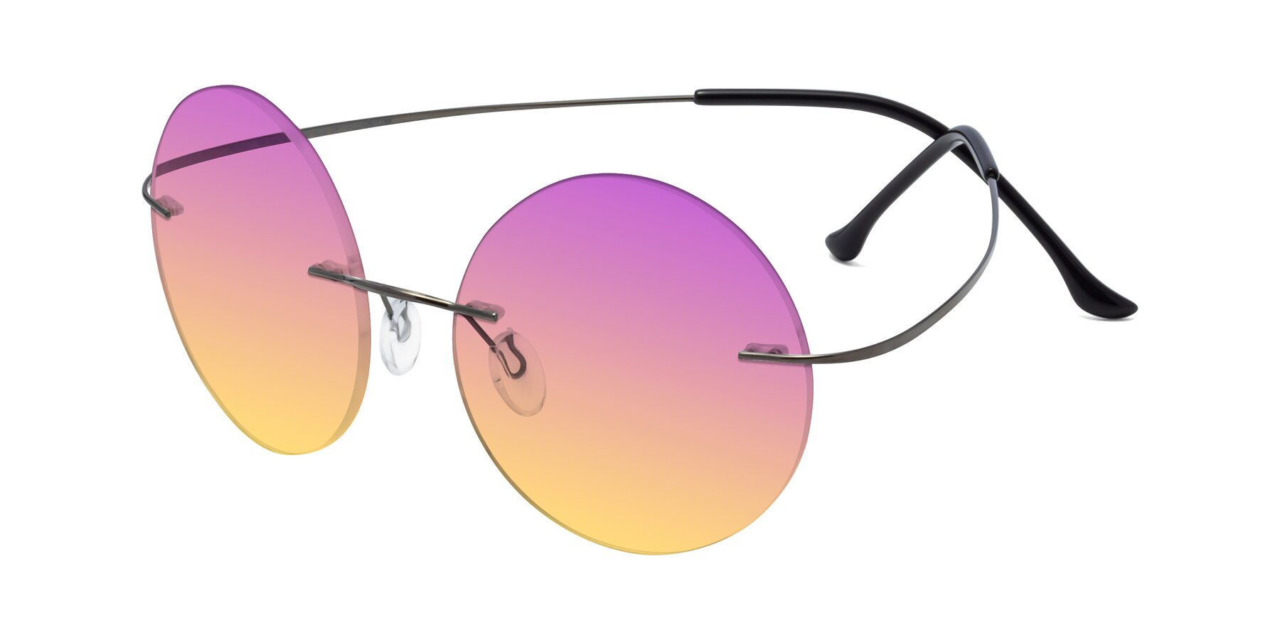 Angle of Artist in Gunmetal with Purple / Yellow Gradient Lenses