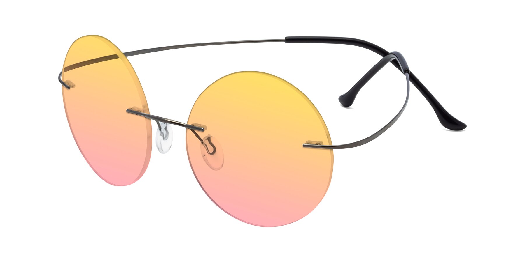 Angle of Artist in Gunmetal with Yellow / Pink Gradient Lenses