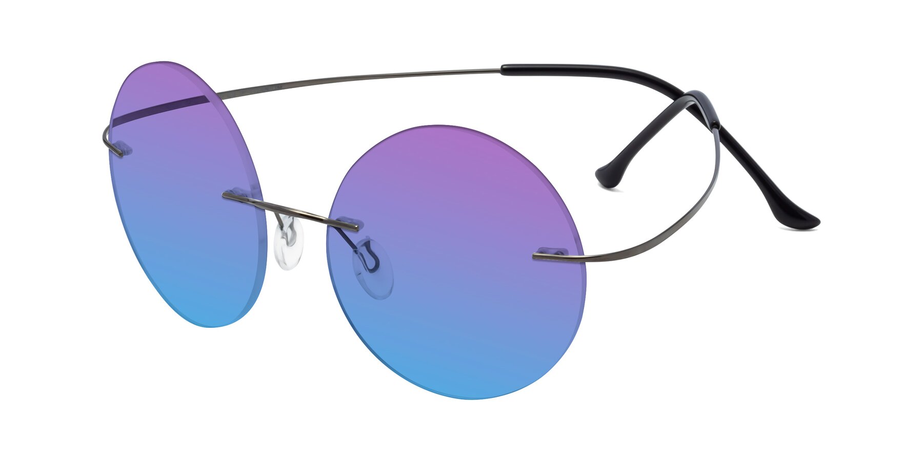 Angle of Artist in Gunmetal with Purple / Blue Gradient Lenses