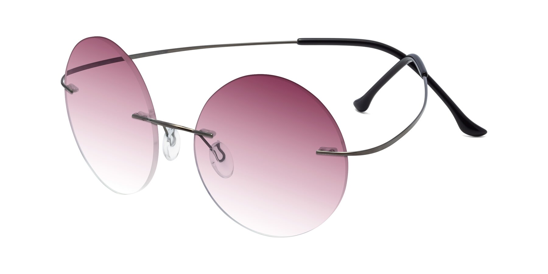 Angle of Artist in Gunmetal with Wine Gradient Lenses