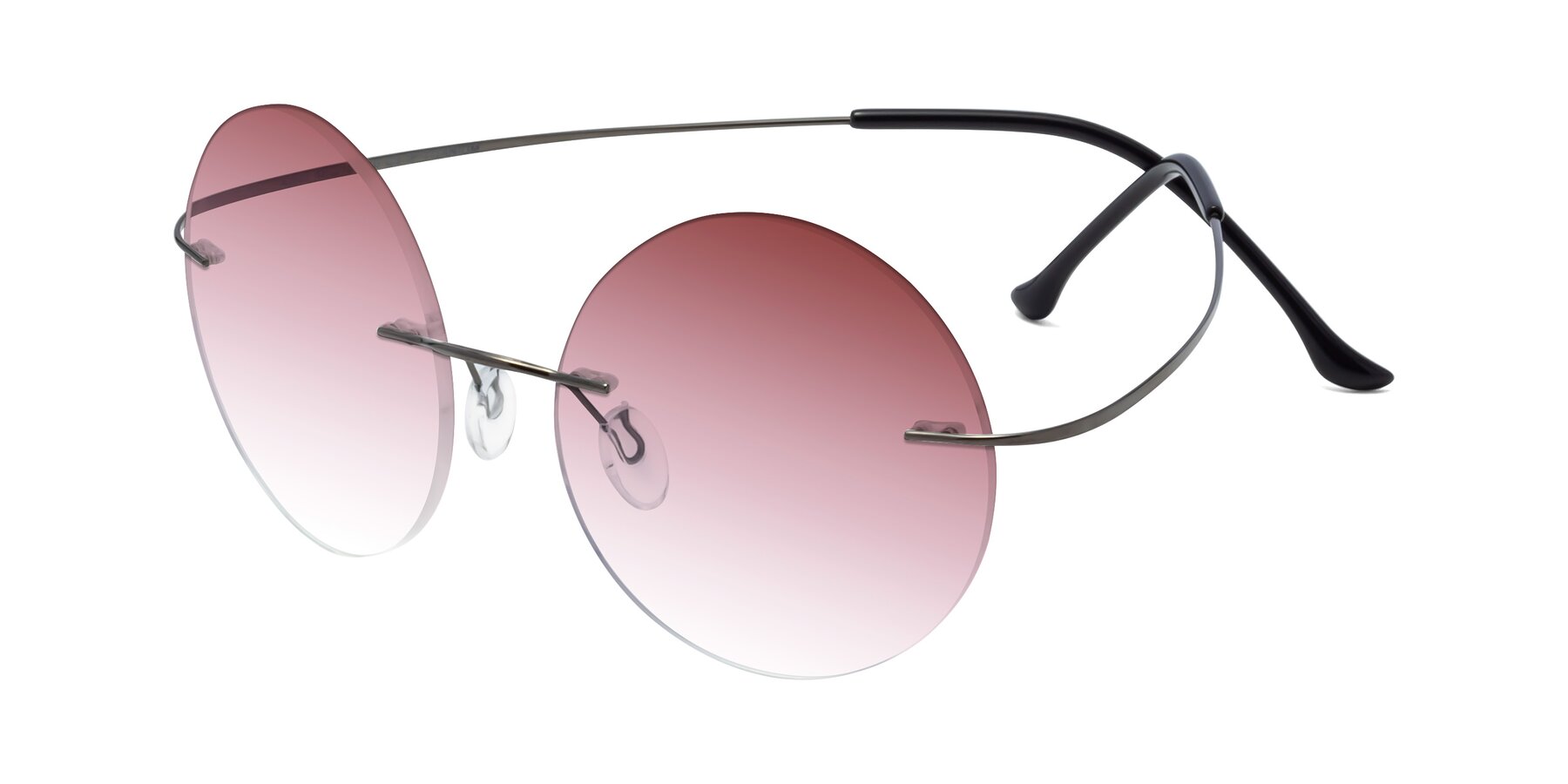 Angle of Artist in Gunmetal with Garnet Gradient Lenses