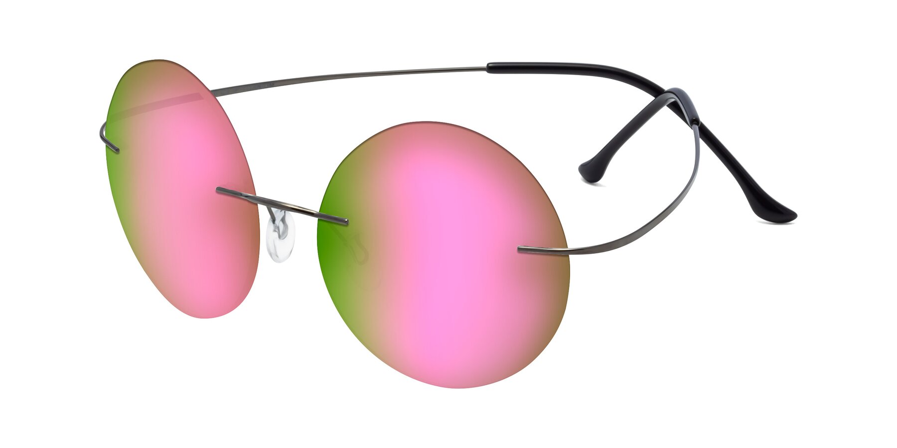 Angle of Artist in Gunmetal with Pink Mirrored Lenses
