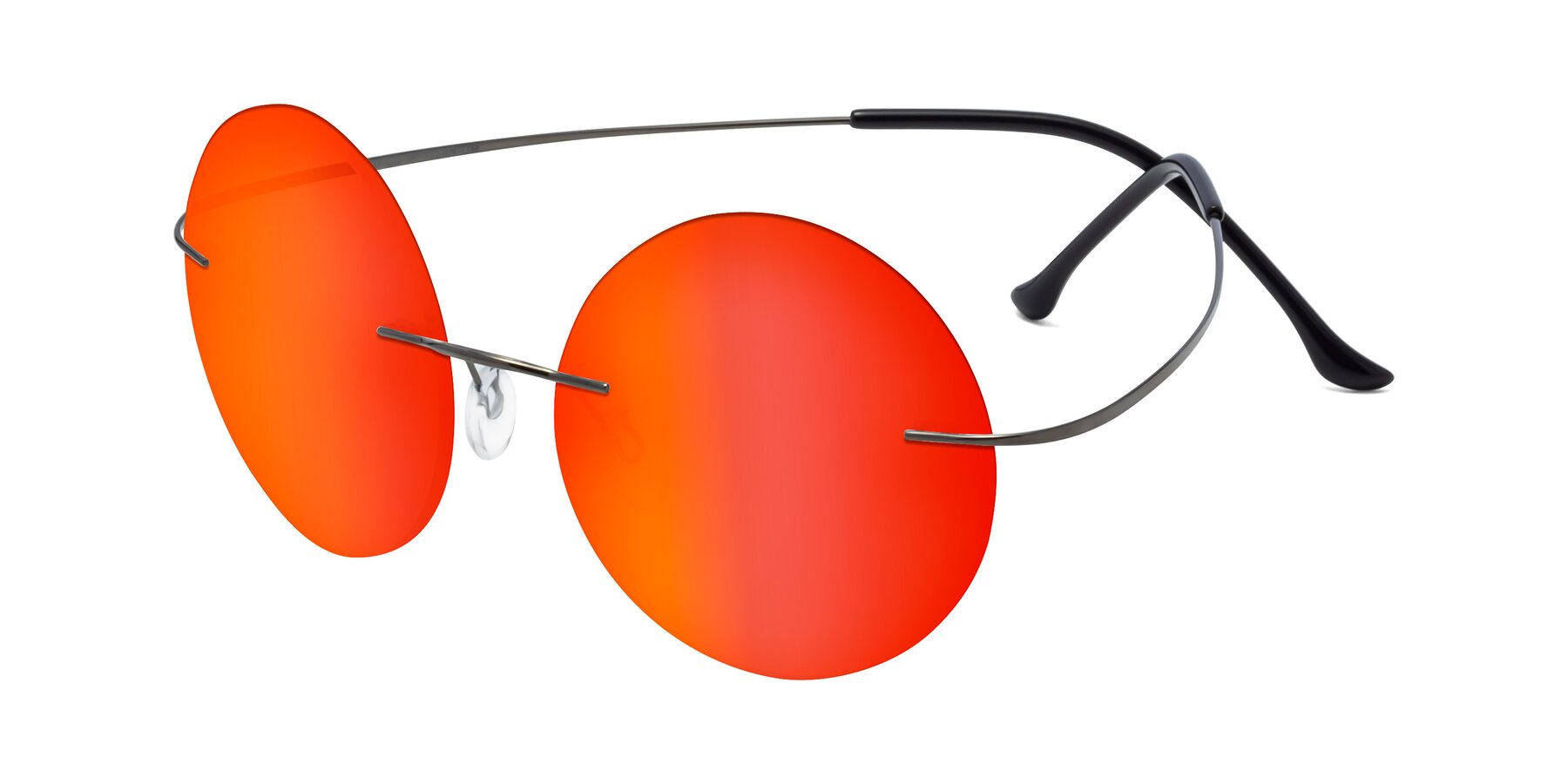 Angle of Artist in Gunmetal with Red Gold Mirrored Lenses