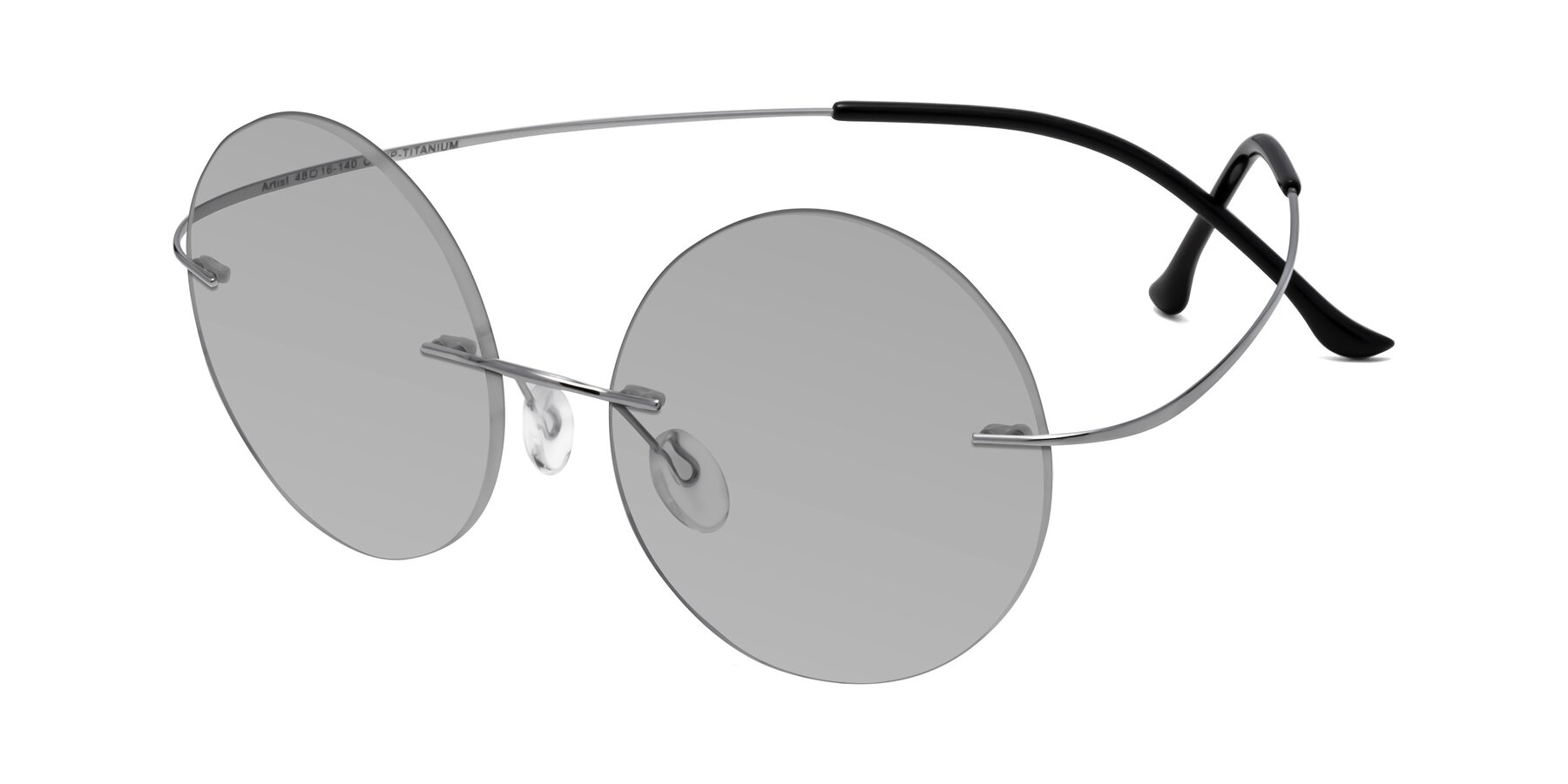 Angle of Artist in Silver with Light Gray Tinted Lenses