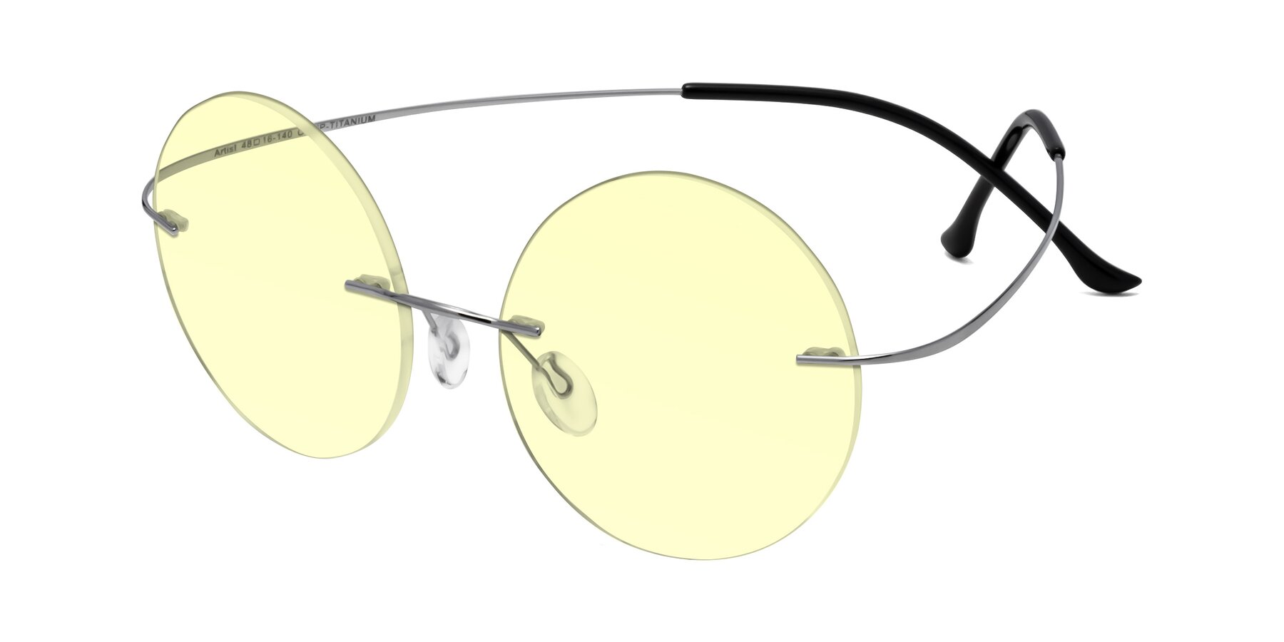 Angle of Artist in Silver with Light Yellow Tinted Lenses
