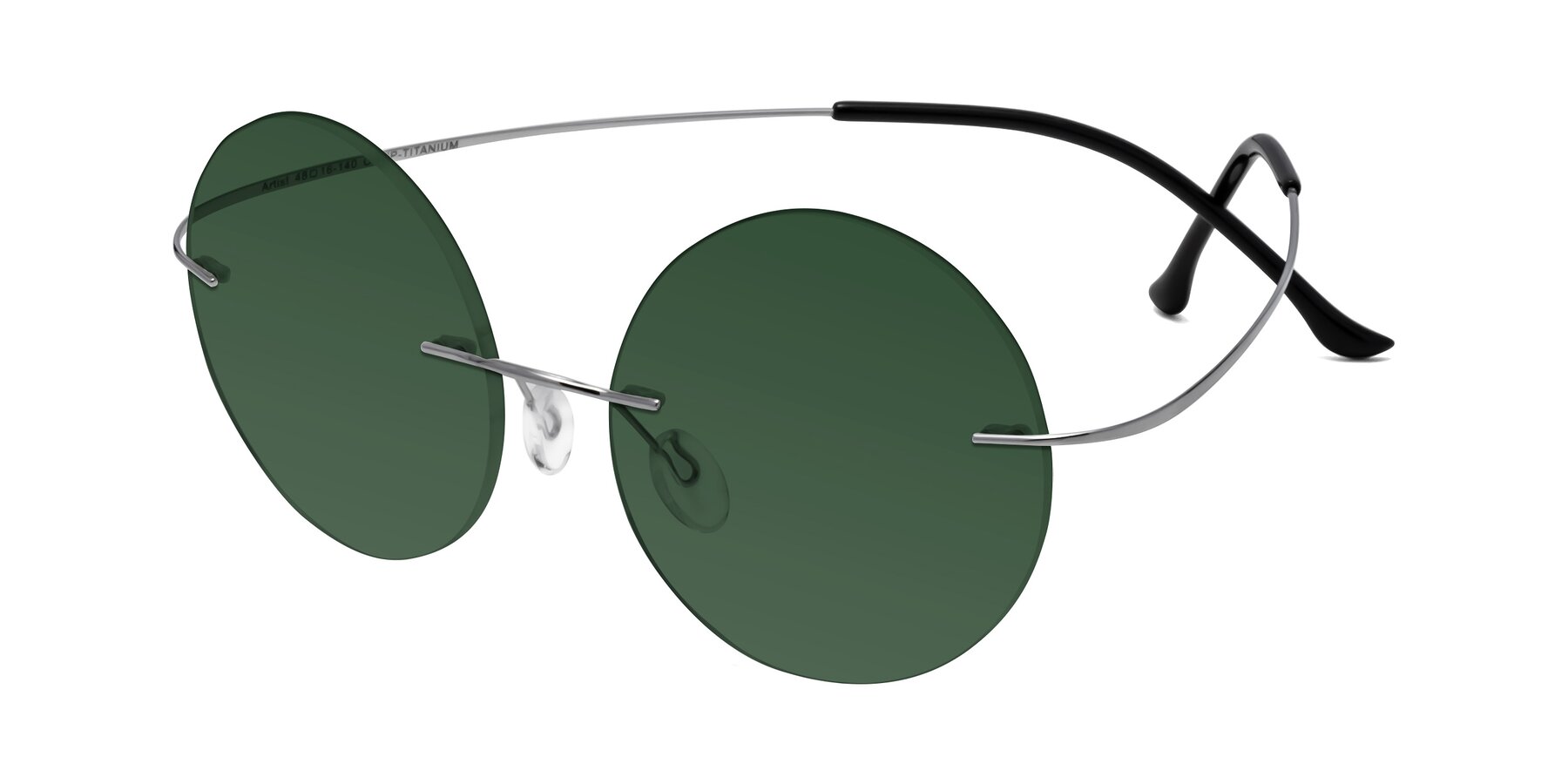 Angle of Artist in Silver with Green Tinted Lenses
