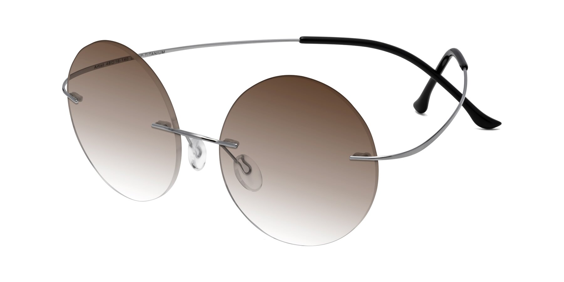 Angle of Artist in Silver with Brown Gradient Lenses