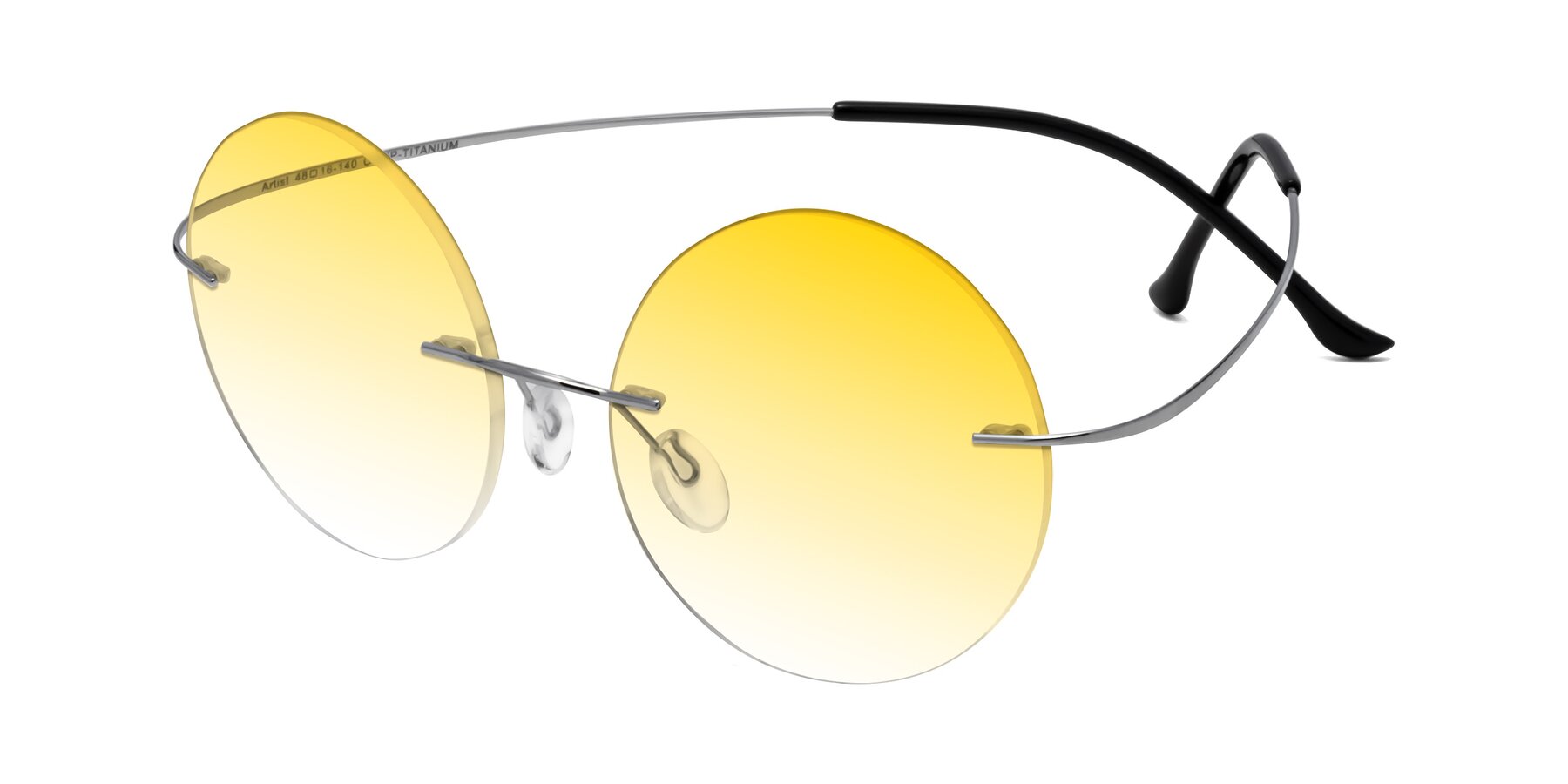 Angle of Artist in Silver with Yellow Gradient Lenses