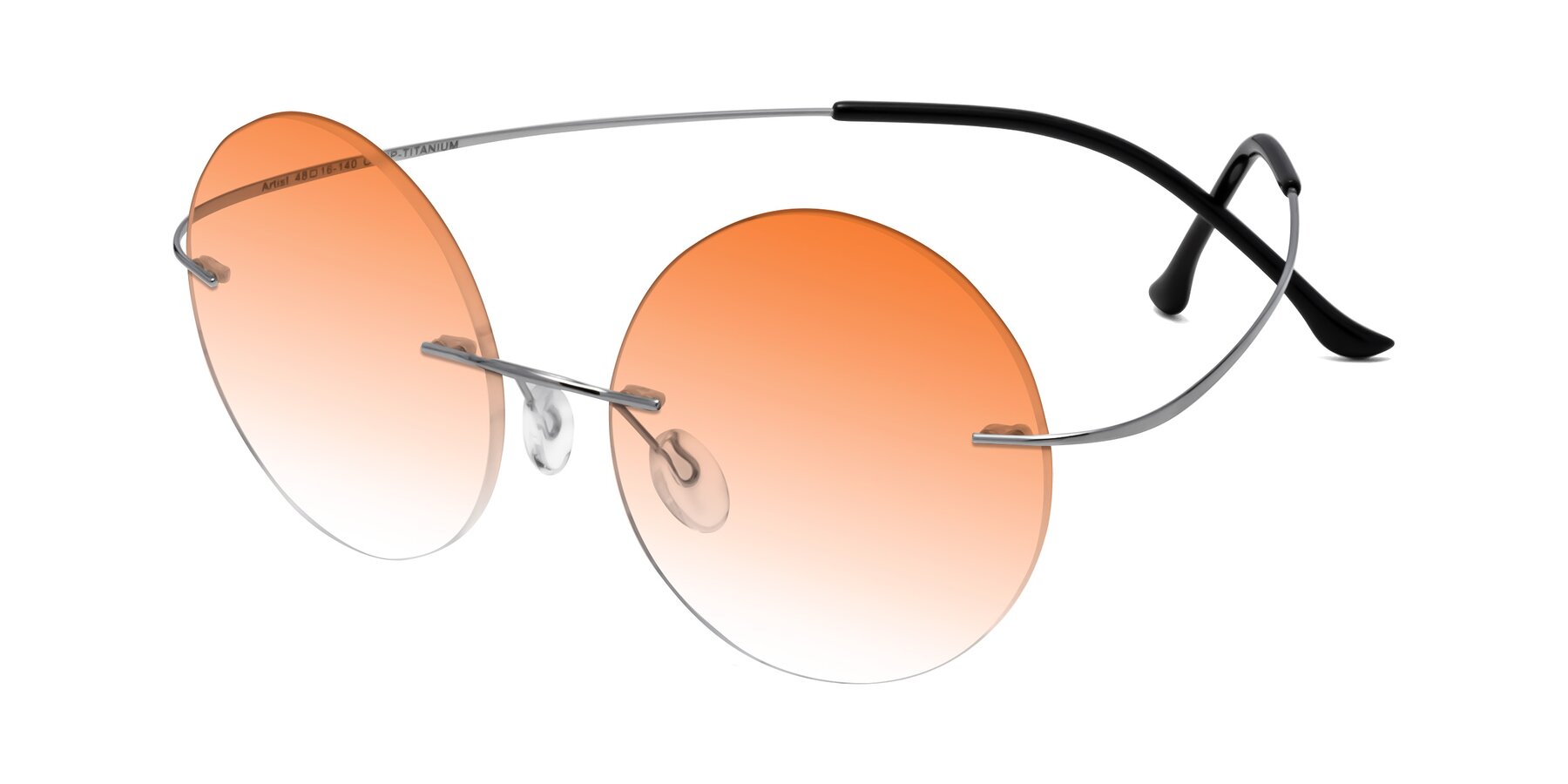 Angle of Artist in Silver with Orange Gradient Lenses