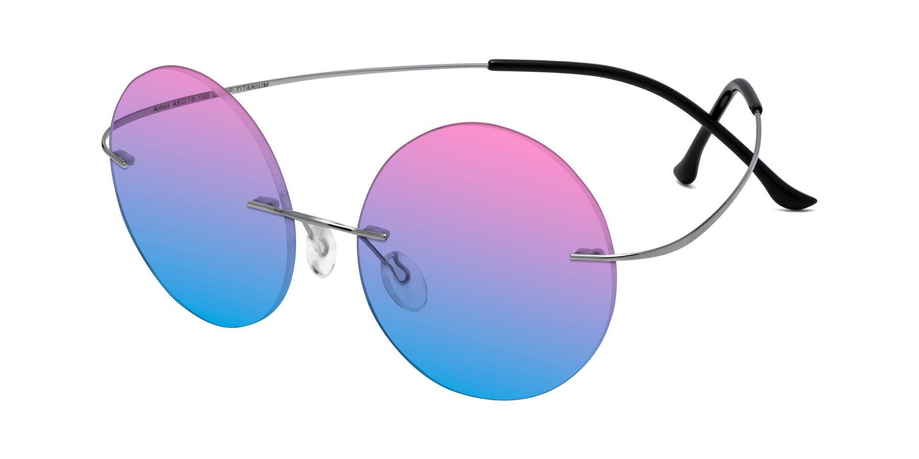 Angle of Artist in Silver with Pink / Blue Gradient Lenses