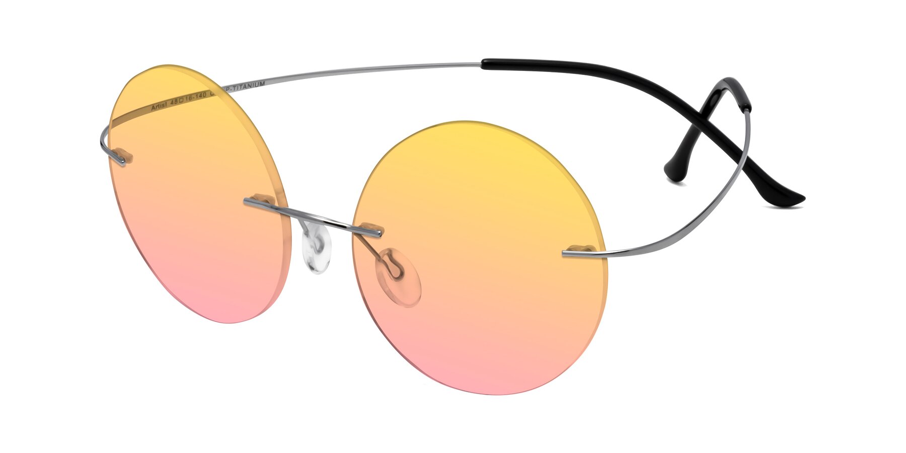 Angle of Artist in Silver with Yellow / Pink Gradient Lenses