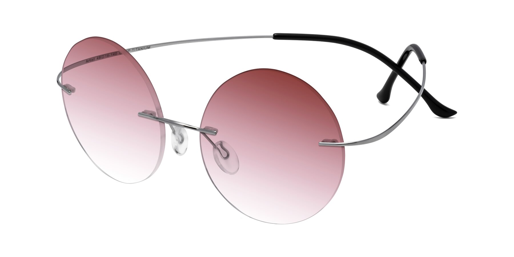 Angle of Artist in Silver with Garnet Gradient Lenses