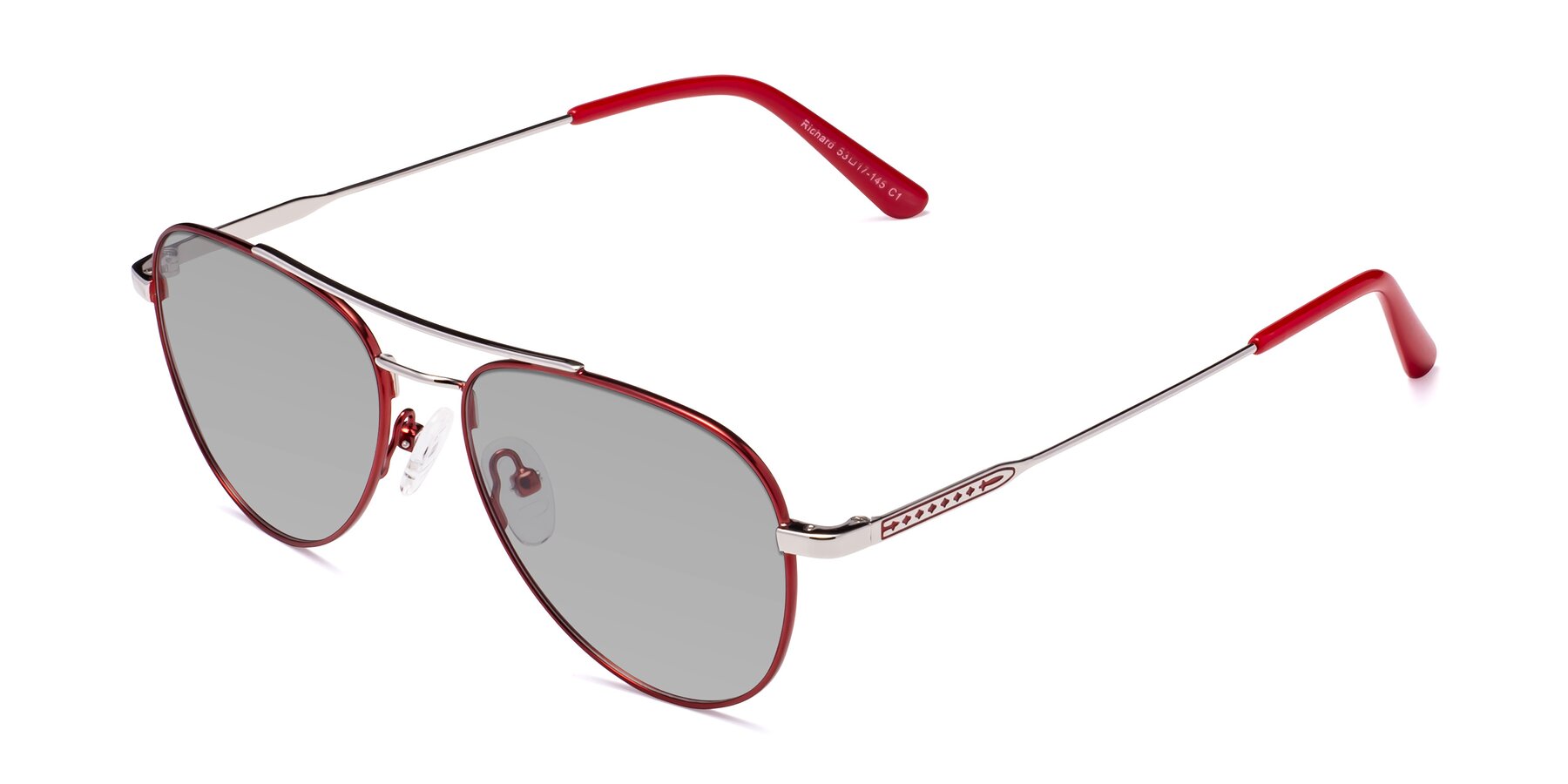Angle of Richard in Red-Silver with Light Gray Tinted Lenses