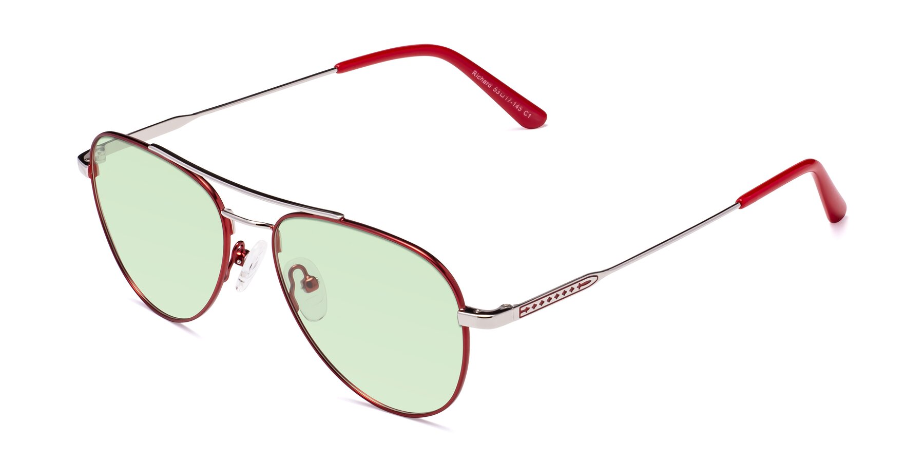 Angle of Richard in Red-Silver with Light Green Tinted Lenses