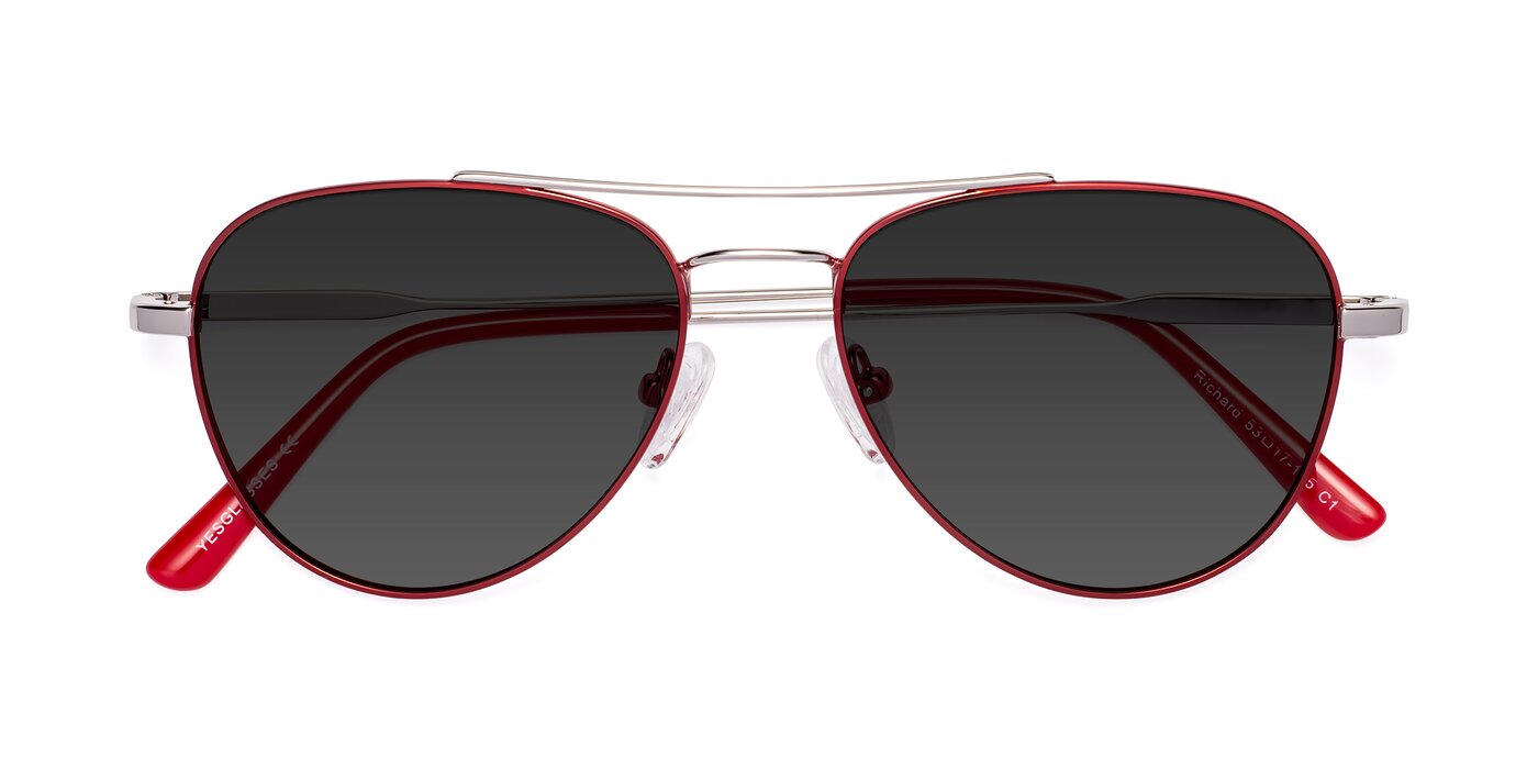 Richard - Red / Silver Tinted Sunglasses