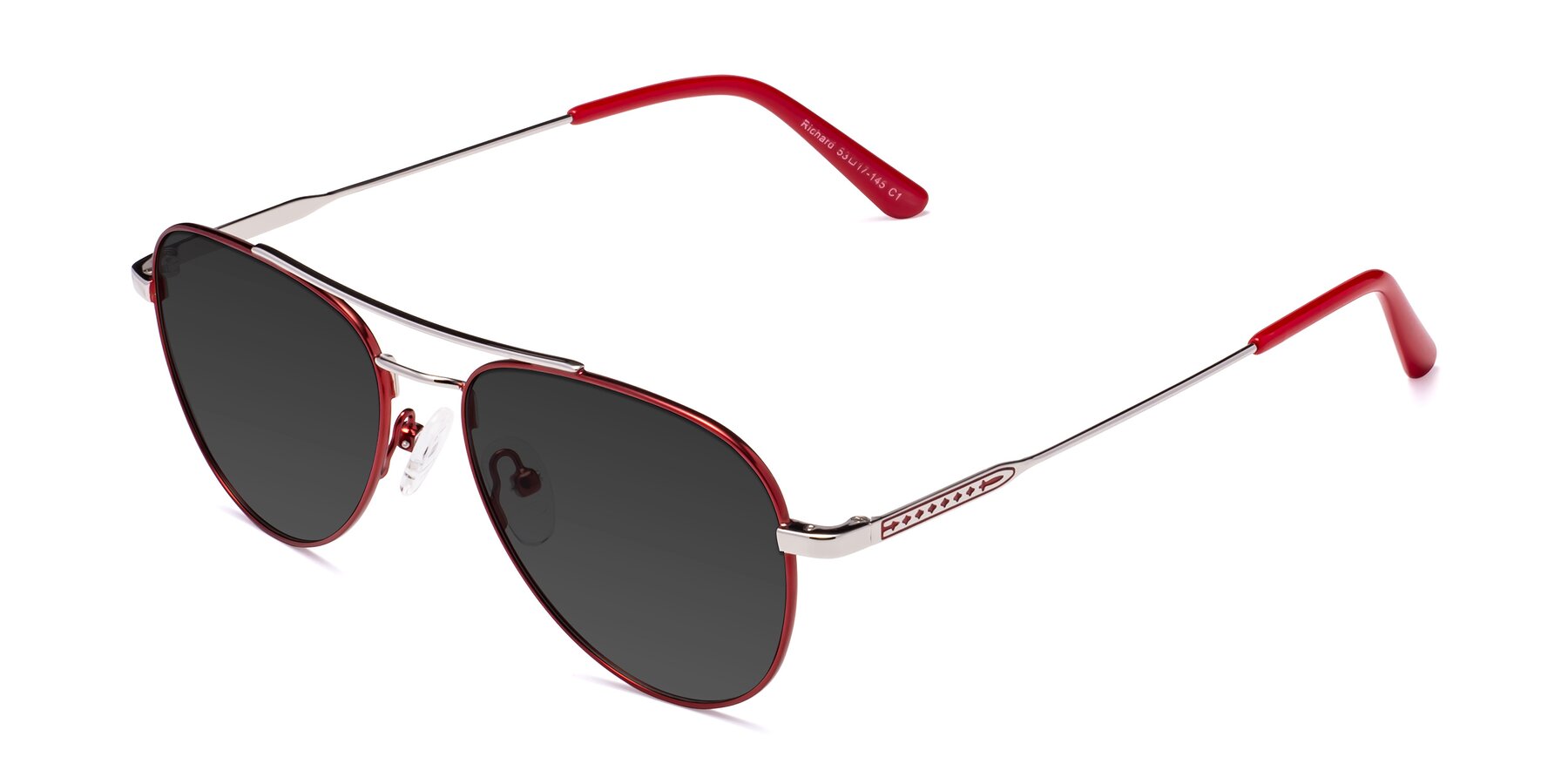 Angle of Richard in Red-Silver with Gray Tinted Lenses