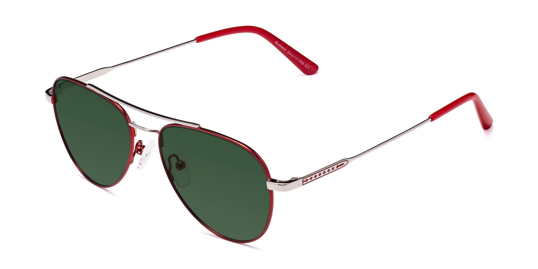 Angle of Richard in Red-Silver with Green Tinted Lenses