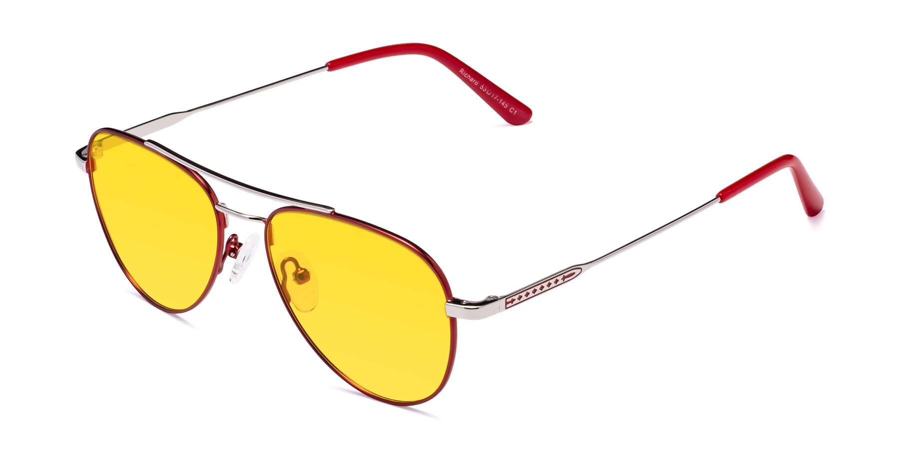 Angle of Richard in Red-Silver with Yellow Tinted Lenses