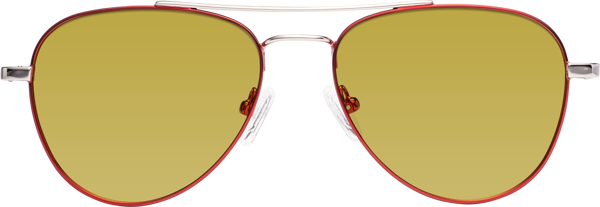 Red Silver Lightweight Metal Aviator Tinted Sunglasses With Champagne Sunwear Lenses Richard