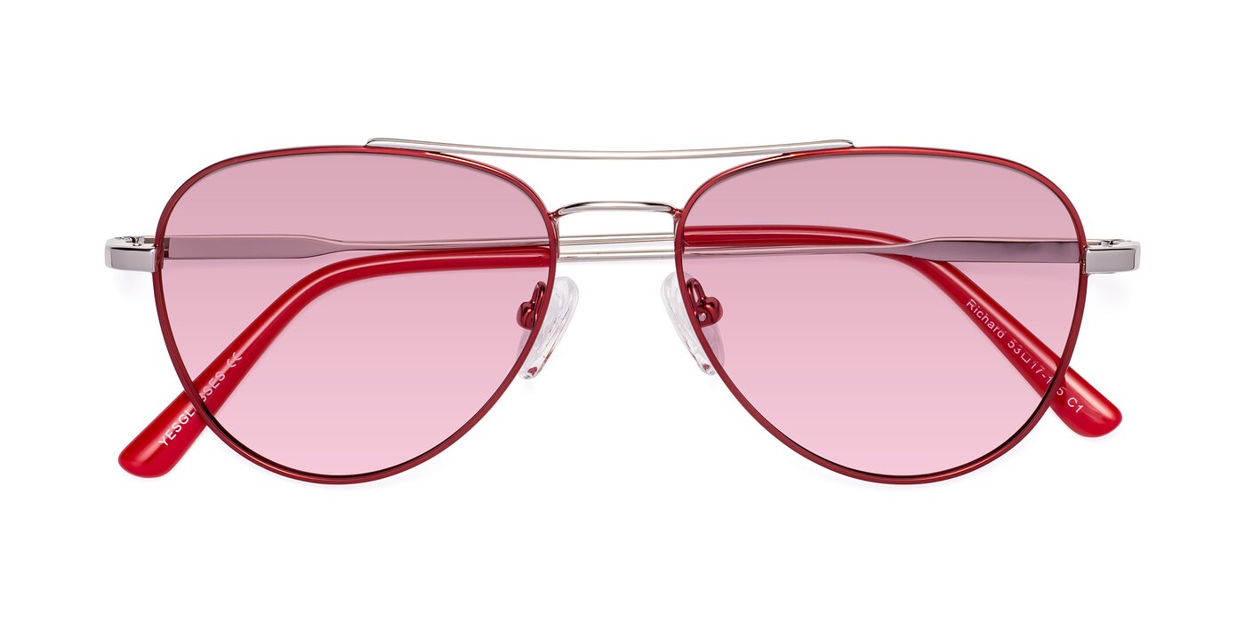 Richard - Red / Silver Tinted Sunglasses