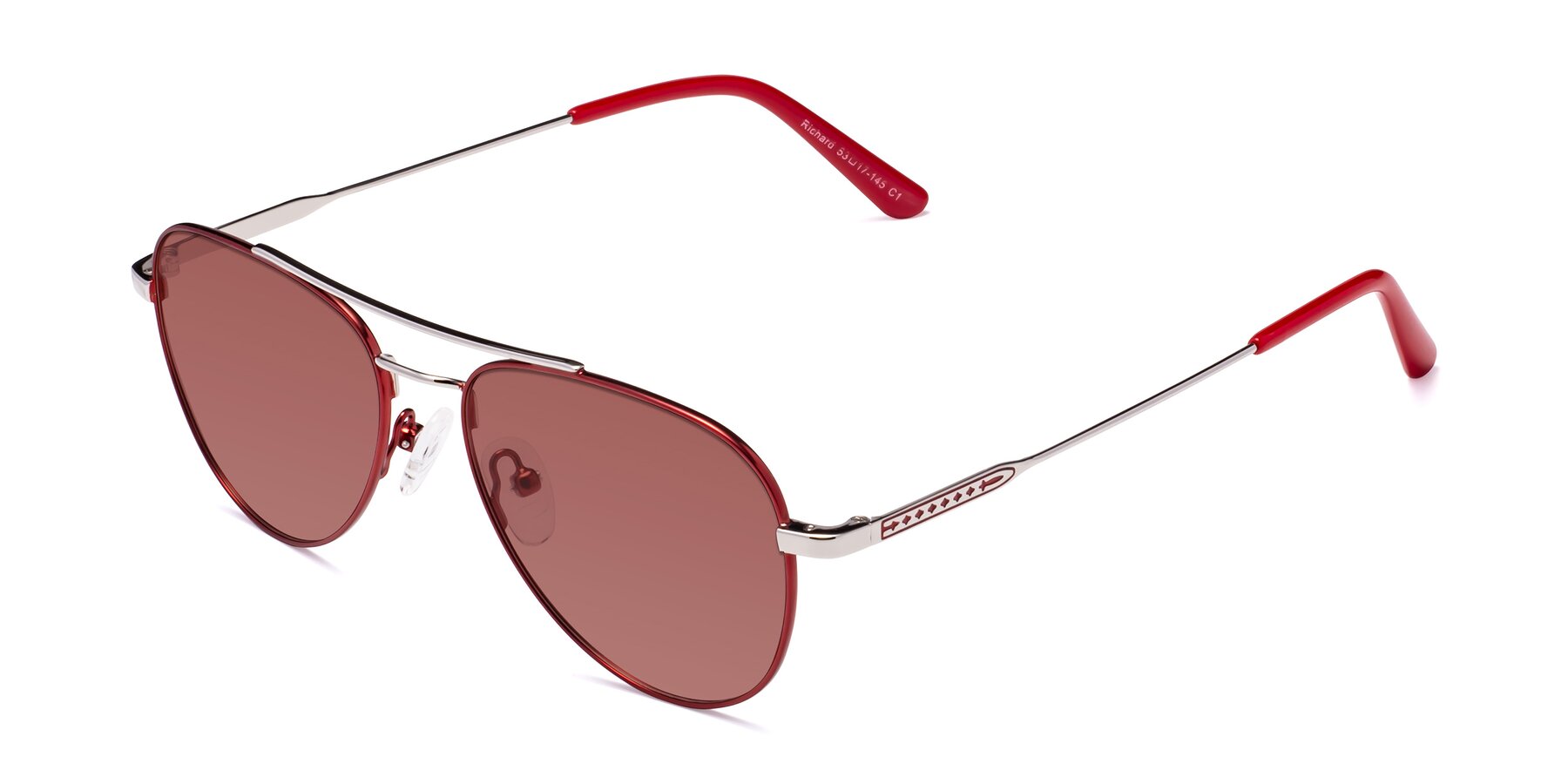 Angle of Richard in Red-Silver with Garnet Tinted Lenses