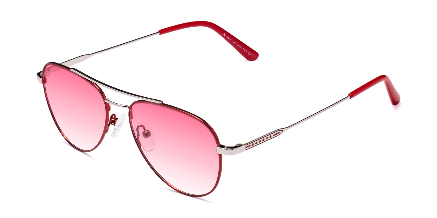 Angle of Richard in Red-Silver with Pink Gradient Lenses