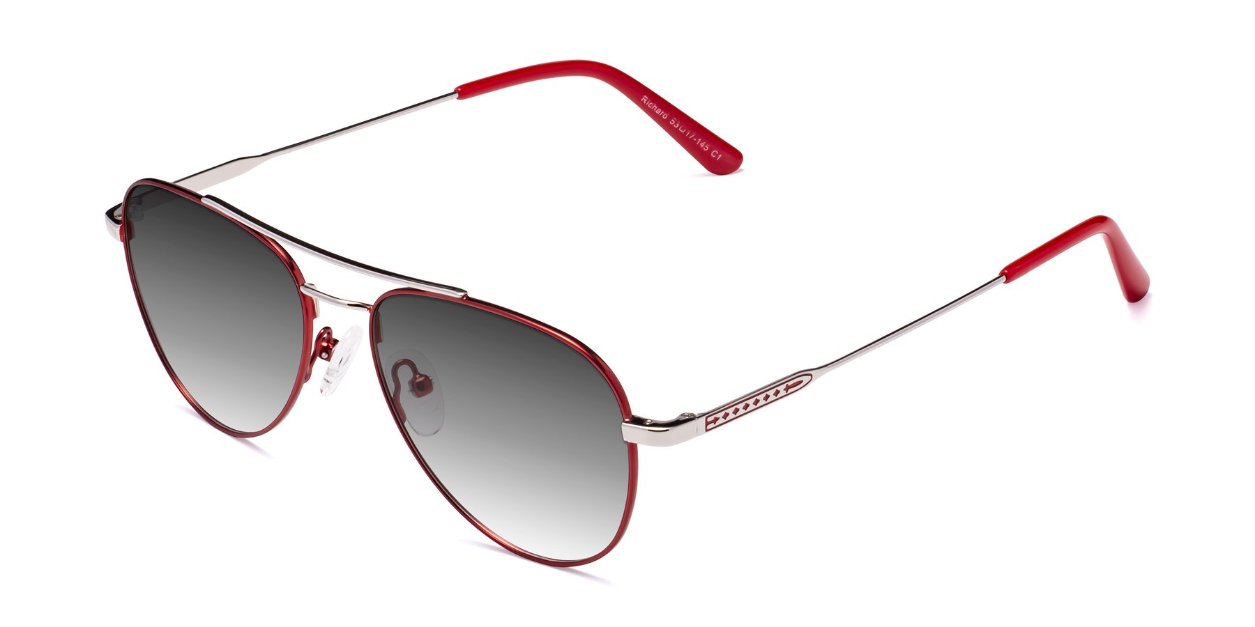 Angle of Richard in Red-Silver with Gray Gradient Lenses
