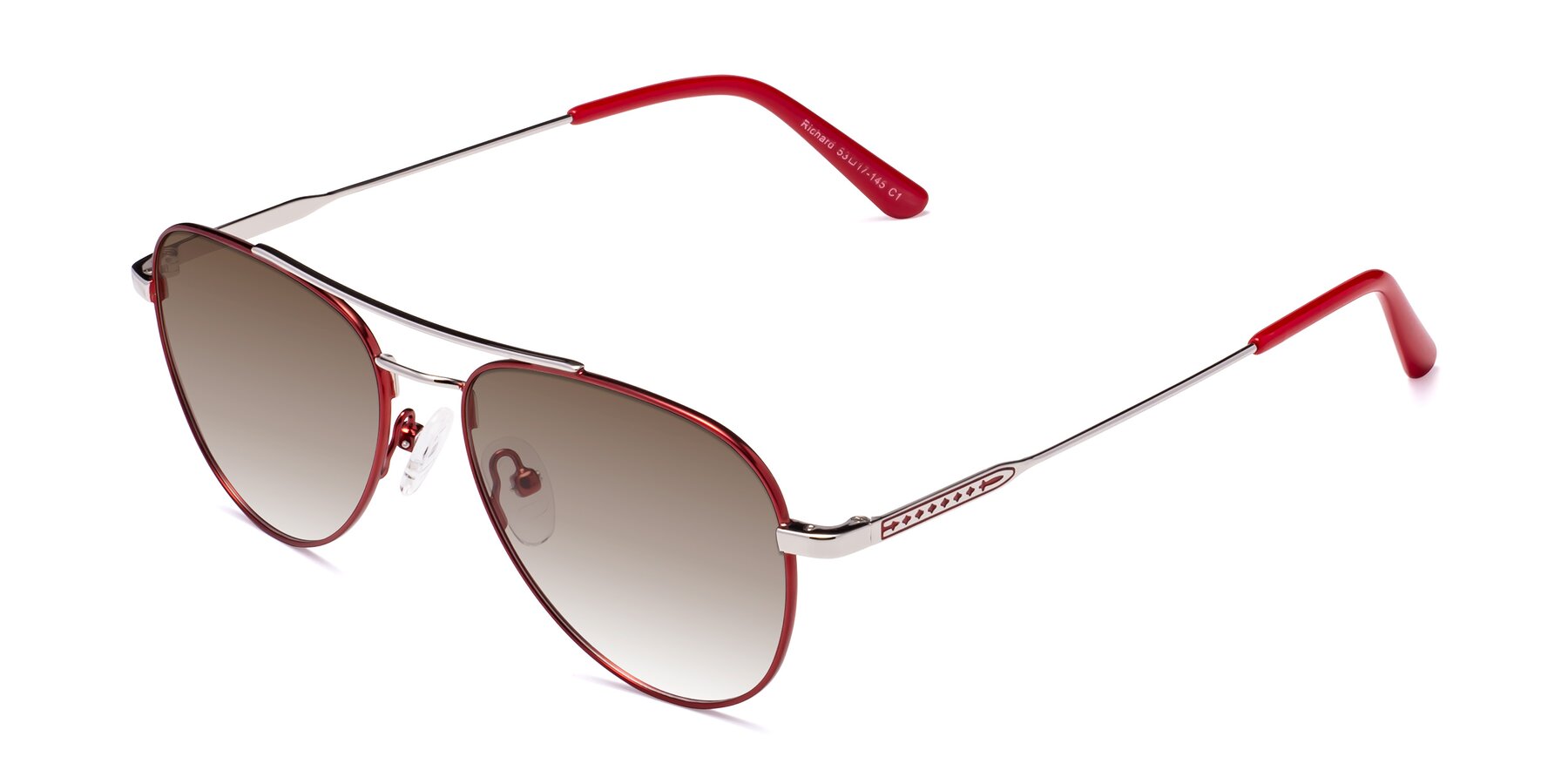 Angle of Richard in Red-Silver with Brown Gradient Lenses