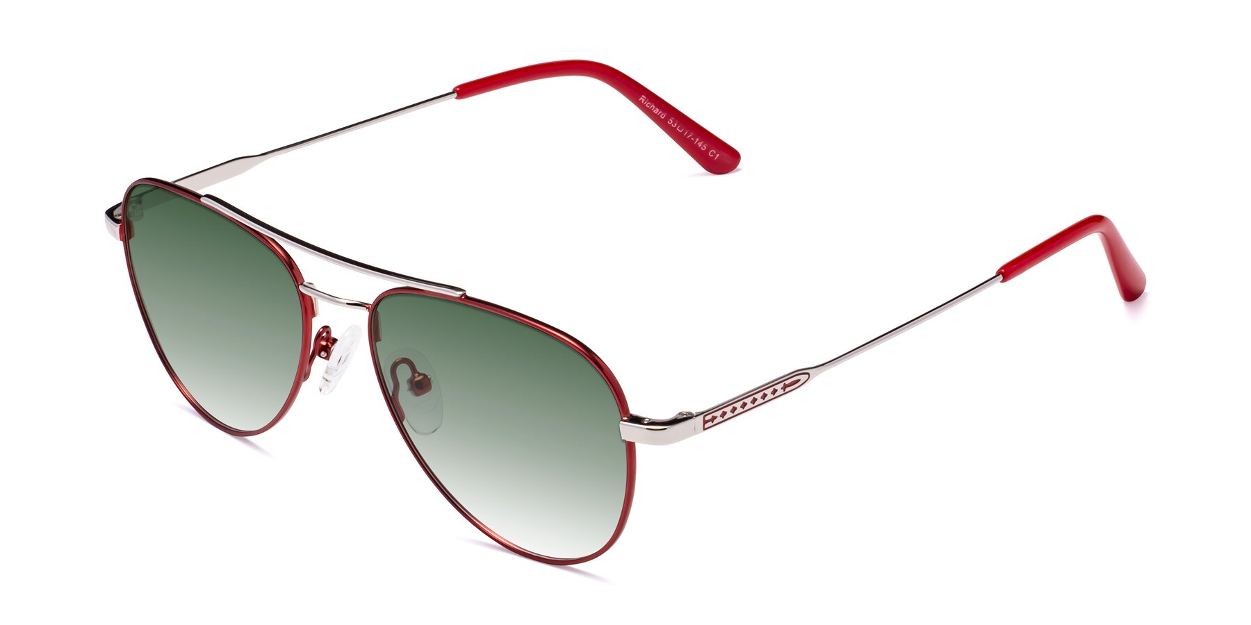 Angle of Richard in Red-Silver with Green Gradient Lenses