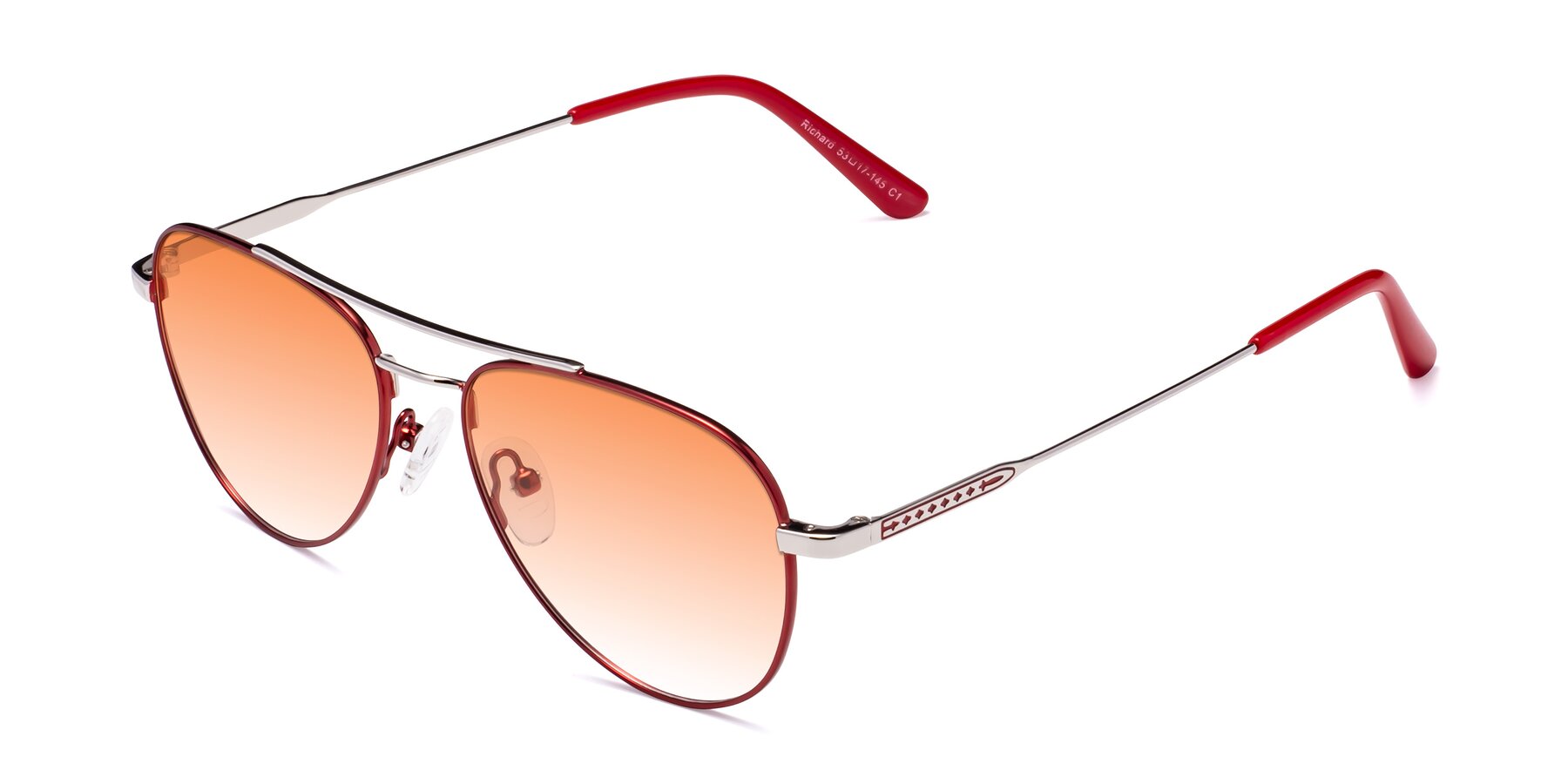Angle of Richard in Red-Silver with Orange Gradient Lenses
