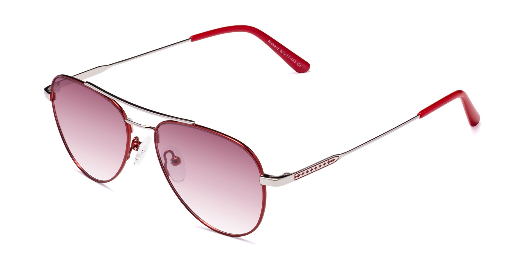 Angle of Richard in Red-Silver with Wine Gradient Lenses