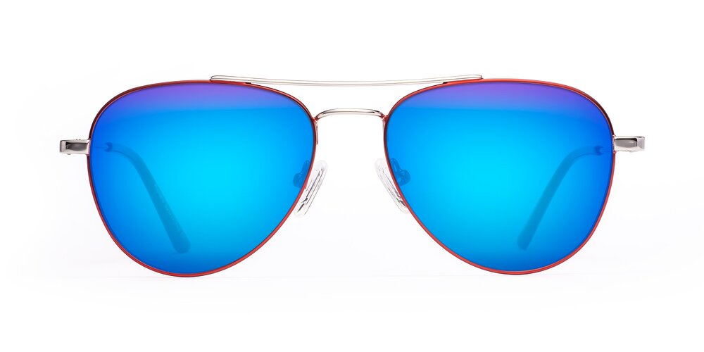 Richard - Red/Silver Flash Mirrored Sunglasses