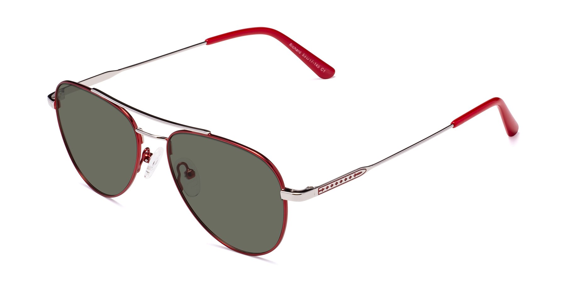 Angle of Richard in Red-Silver with Gray Polarized Lenses