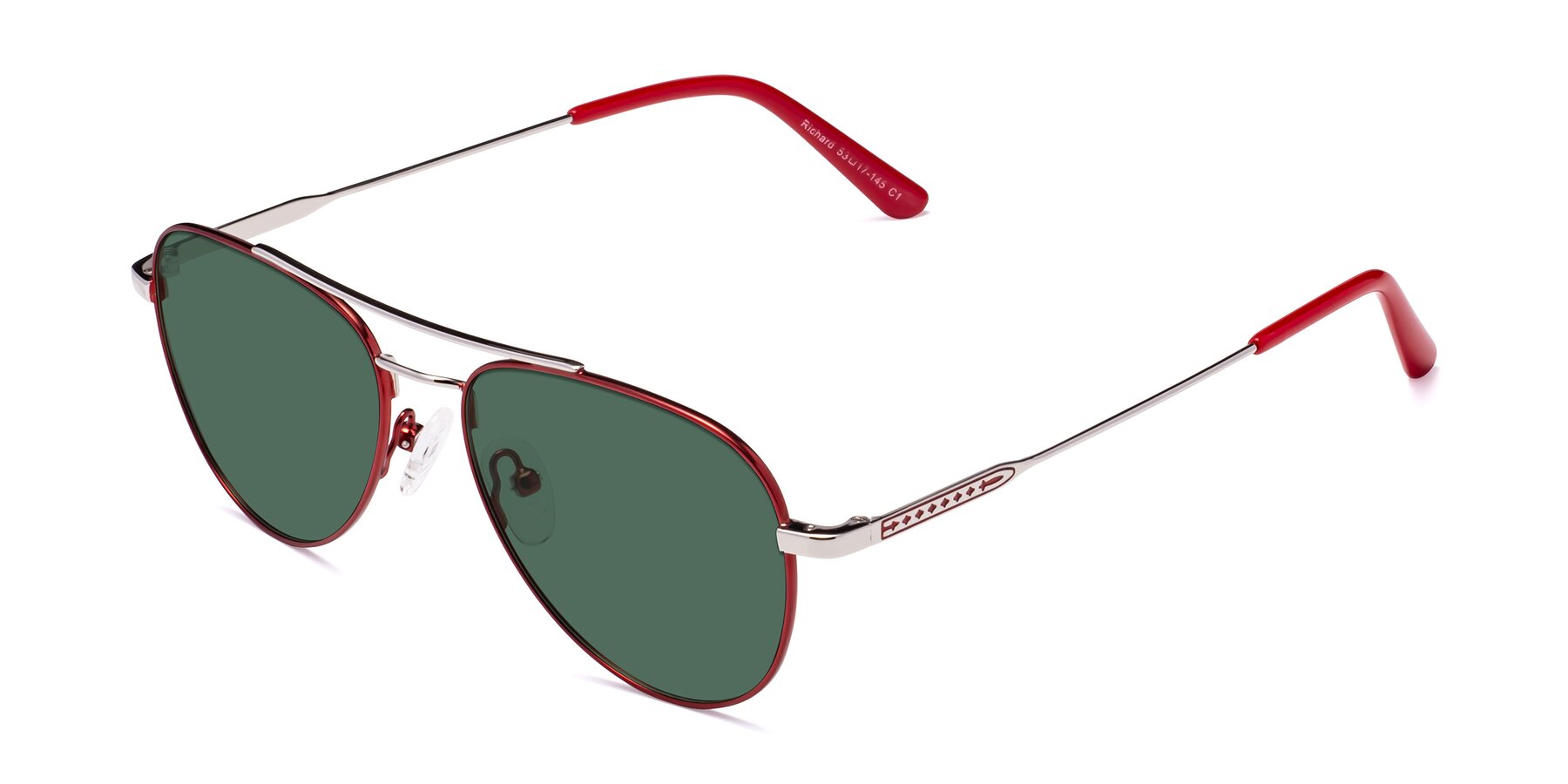 Angle of Richard in Red-Silver with Green Polarized Lenses