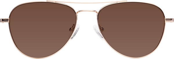 Gold Lightweight Metal Aviator Tinted Sunglasses with Brown Sunwear ...
