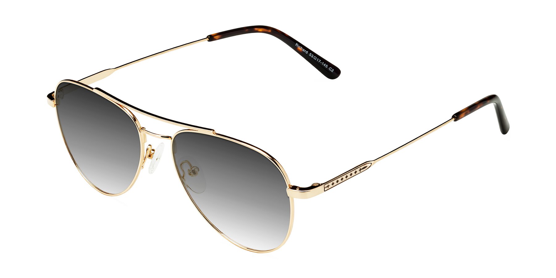 Angle of Richard in Gold with Gray Gradient Lenses