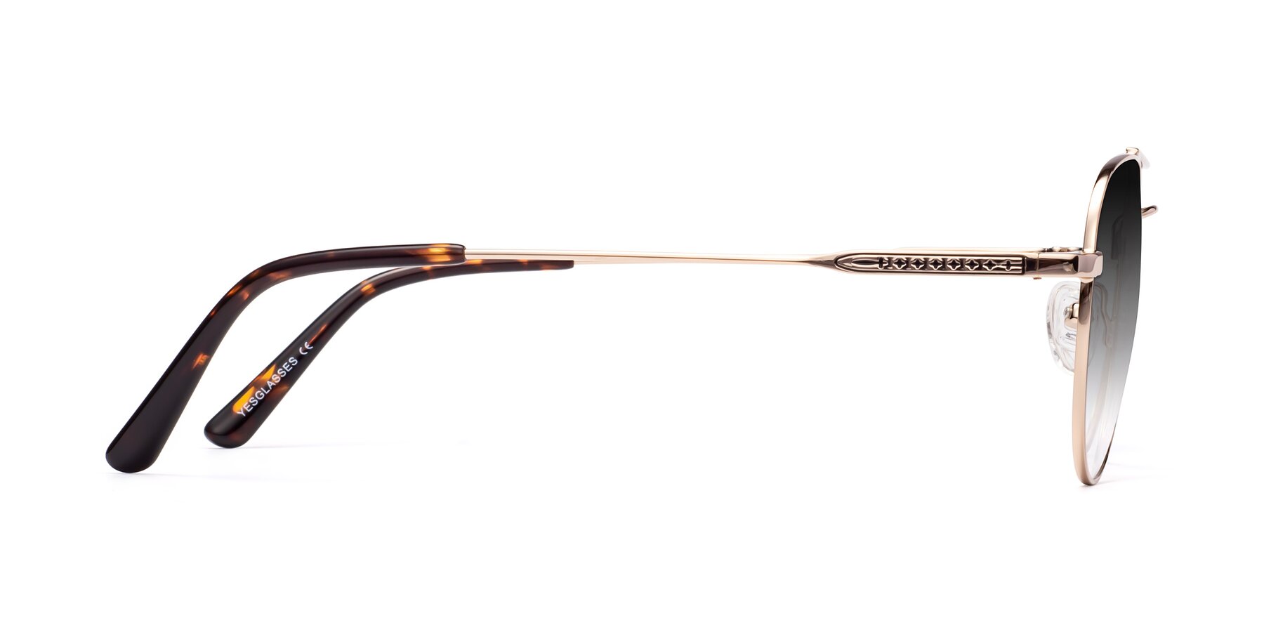 Side of Richard in Gold with Gray Gradient Lenses