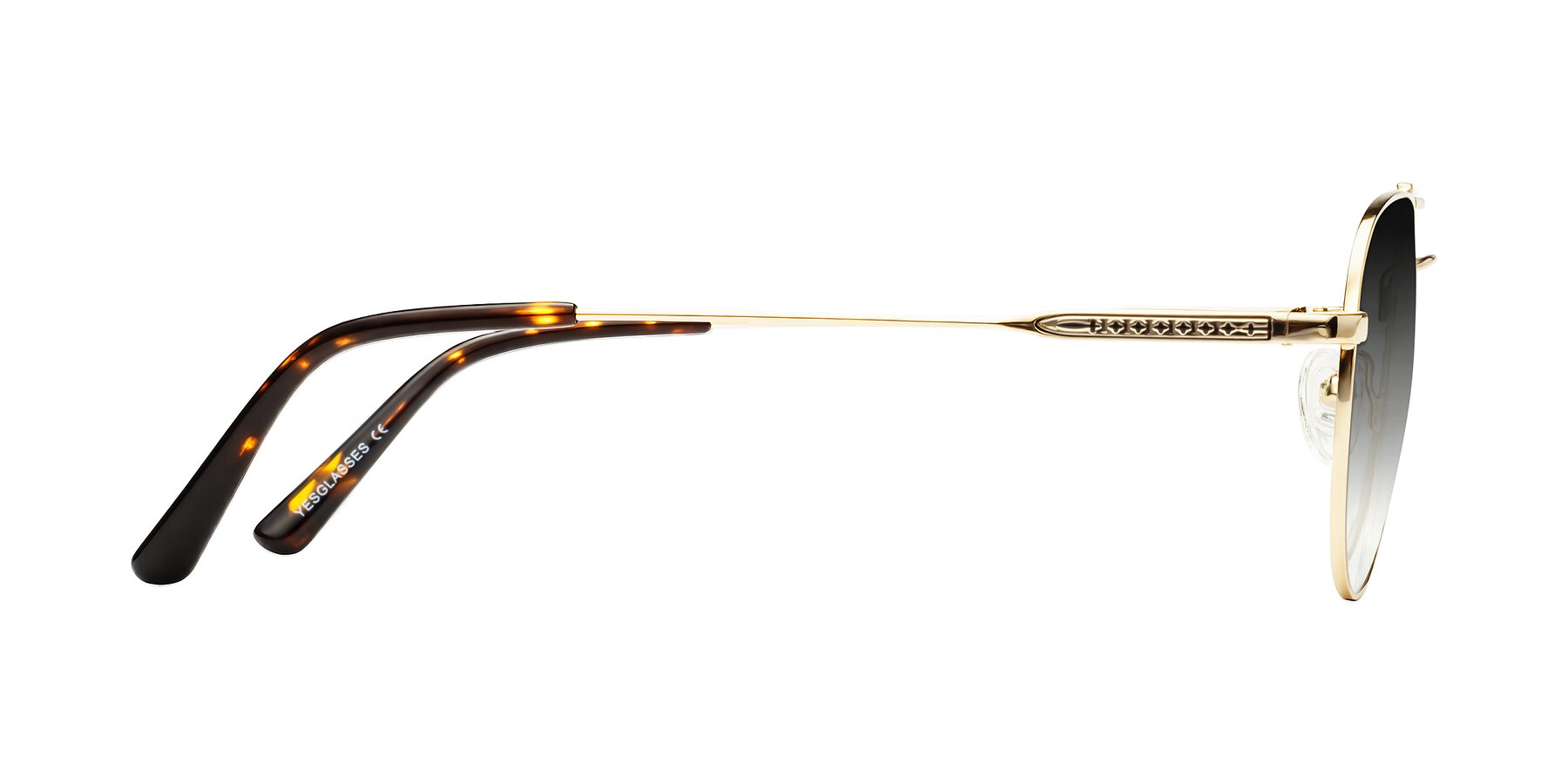 Side of Richard in Gold with Gray Gradient Lenses
