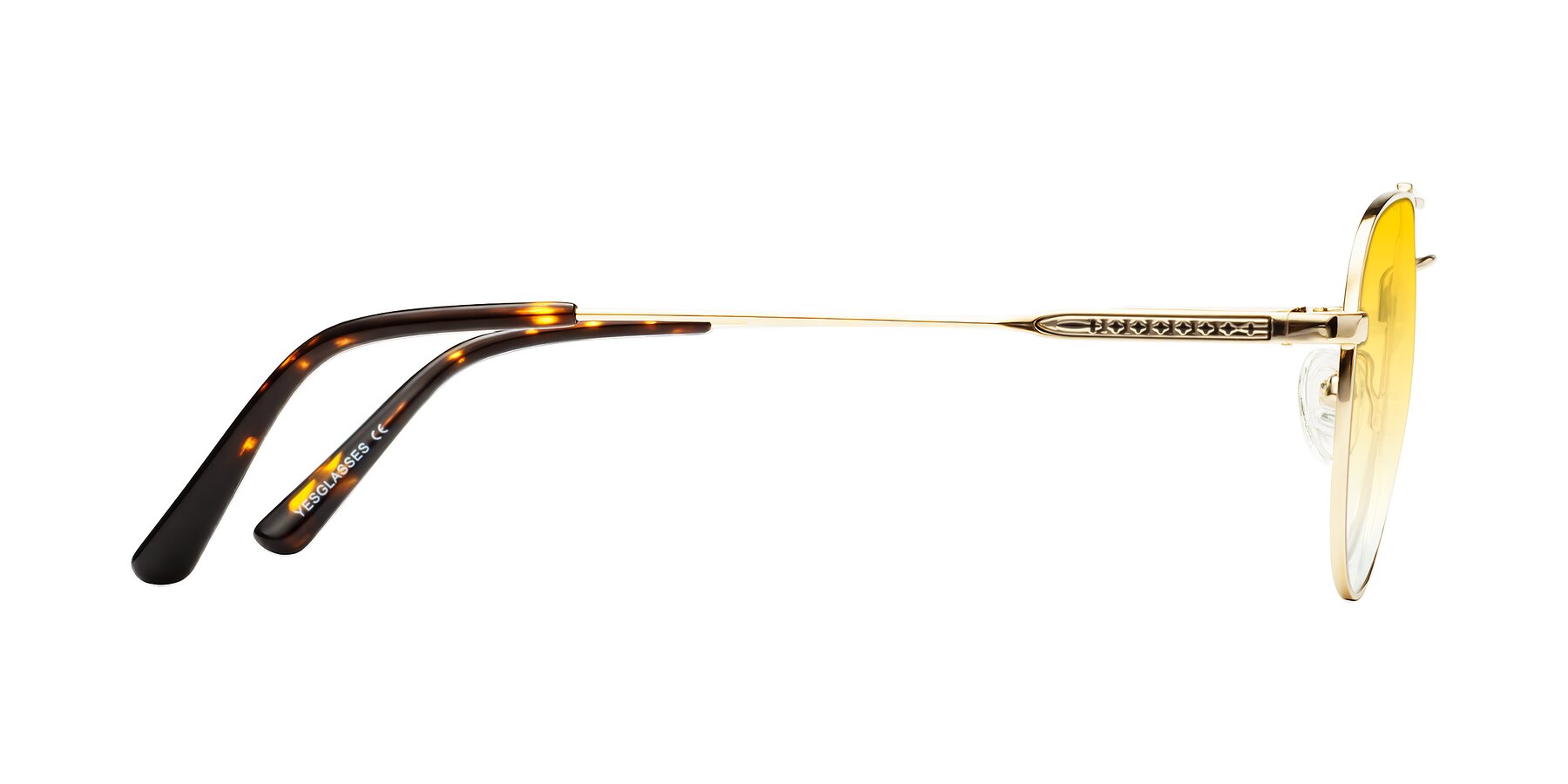 Side of Richard in Gold with Yellow Gradient Lenses